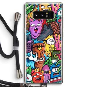 CaseCompany Vexx Mixtape: Samsung Galaxy Note 8 Transparant Hoesje met koord