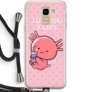 CaseCompany Love You A Lotl: Samsung Galaxy J6 (2018) Transparant Hoesje met koord