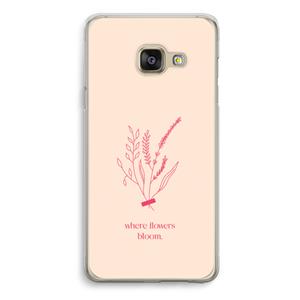 CaseCompany Where flowers bloom: Samsung Galaxy A3 (2016) Transparant Hoesje