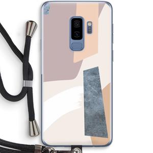 CaseCompany Luca: Samsung Galaxy S9 Plus Transparant Hoesje met koord