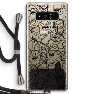 CaseCompany Vexx Black City : Samsung Galaxy Note 8 Transparant Hoesje met koord