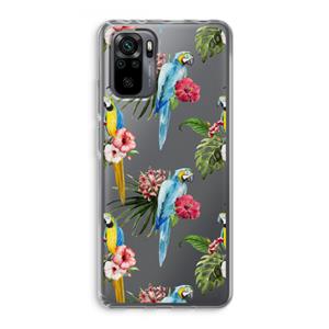 CaseCompany Kleurrijke papegaaien: Xiaomi Redmi Note 10 Pro Transparant Hoesje
