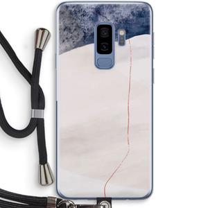 CaseCompany Stone White: Samsung Galaxy S9 Plus Transparant Hoesje met koord