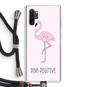 CaseCompany Pink positive: Samsung Galaxy Note 10 Plus Transparant Hoesje met koord