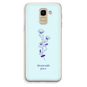 CaseCompany Bloom with grace: Samsung Galaxy J6 (2018) Transparant Hoesje