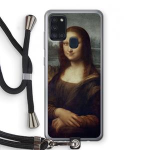 CaseCompany Mona Lisa: Samsung Galaxy A21s Transparant Hoesje met koord