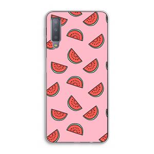CaseCompany Watermeloen: Samsung Galaxy A7 (2018) Transparant Hoesje