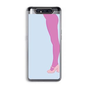 CaseCompany Pink panty: Samsung Galaxy A80 Transparant Hoesje