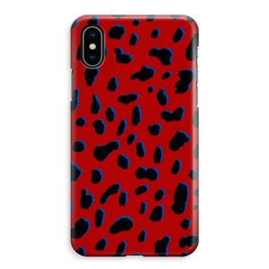CaseCompany Red Leopard: iPhone XS Max Volledig Geprint Hoesje