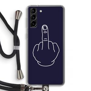 CaseCompany F**k U: Samsung Galaxy S21 Plus Transparant Hoesje met koord