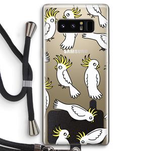 CaseCompany Papegaai: Samsung Galaxy Note 8 Transparant Hoesje met koord