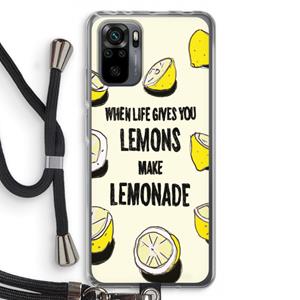 CaseCompany Lemonade: Xiaomi Redmi Note 10 Pro Transparant Hoesje met koord