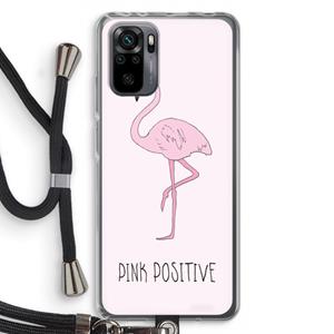 CaseCompany Pink positive: Xiaomi Redmi Note 10 Pro Transparant Hoesje met koord