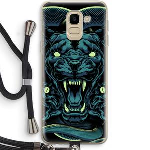 CaseCompany Cougar and Vipers: Samsung Galaxy J6 (2018) Transparant Hoesje met koord