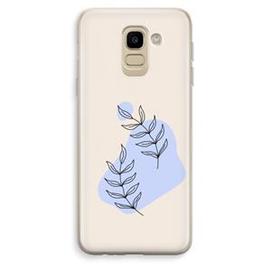 CaseCompany Leaf me if you can: Samsung Galaxy J6 (2018) Transparant Hoesje