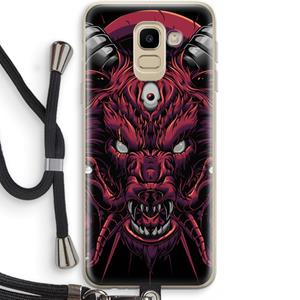 CaseCompany Hell Hound and Serpents: Samsung Galaxy J6 (2018) Transparant Hoesje met koord