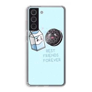 CaseCompany Best Friend Forever: Samsung Galaxy S21 FE Transparant Hoesje