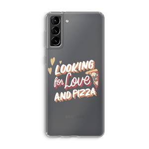 CaseCompany Pizza is the answer: Samsung Galaxy S21 Plus Transparant Hoesje