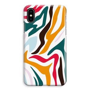 CaseCompany Colored Zebra: iPhone XS Max Volledig Geprint Hoesje