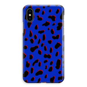 CaseCompany Blue Leopard: iPhone XS Max Volledig Geprint Hoesje