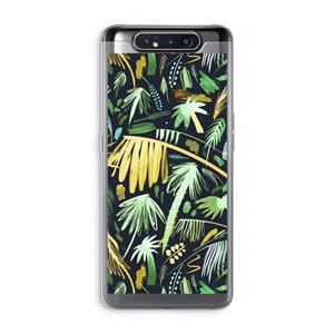 CaseCompany Tropical Palms Dark: Samsung Galaxy A80 Transparant Hoesje