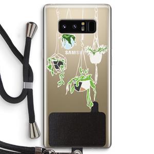 CaseCompany Hang In There: Samsung Galaxy Note 8 Transparant Hoesje met koord