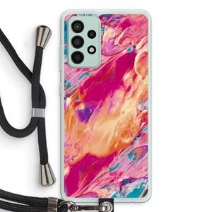 CaseCompany Pastel Echoes: Samsung Galaxy A52s 5G Transparant Hoesje met koord