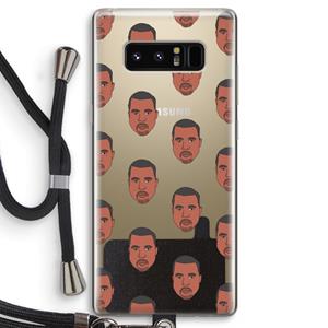 CaseCompany Kanye Call Me℃: Samsung Galaxy Note 8 Transparant Hoesje met koord