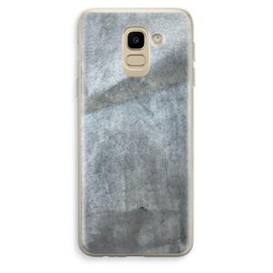 CaseCompany Grey Stone: Samsung Galaxy J6 (2018) Transparant Hoesje