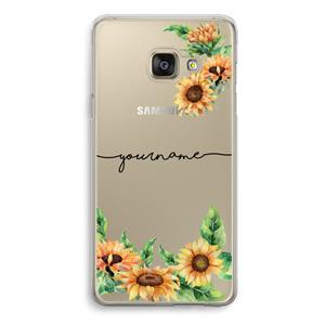 CaseCompany Zonnebloemen: Samsung Galaxy A3 (2016) Transparant Hoesje
