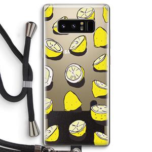 CaseCompany When Life Gives You Lemons...: Samsung Galaxy Note 8 Transparant Hoesje met koord