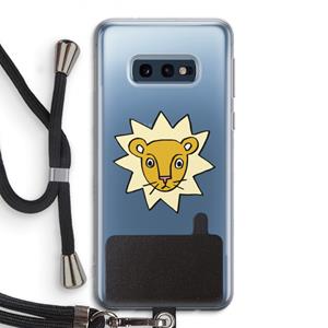 CaseCompany Kleine leeuw: Samsung Galaxy S10e Transparant Hoesje met koord