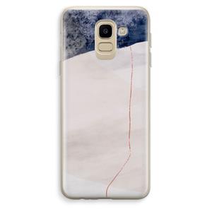 CaseCompany Stone White: Samsung Galaxy J6 (2018) Transparant Hoesje