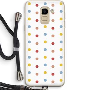 CaseCompany Bollen: Samsung Galaxy J6 (2018) Transparant Hoesje met koord