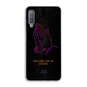 CaseCompany Praying For My Haters: Samsung Galaxy A7 (2018) Transparant Hoesje