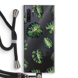 CaseCompany Tropische bladeren: Samsung Galaxy Note 10 Plus Transparant Hoesje met koord