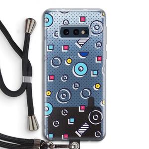 CaseCompany 8-bit N°9: Samsung Galaxy S10e Transparant Hoesje met koord