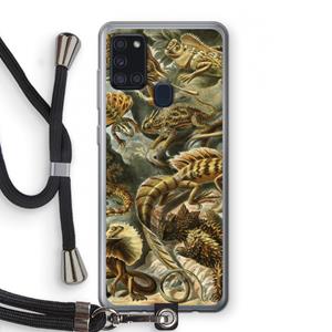 CaseCompany Haeckel Lacertilia: Samsung Galaxy A21s Transparant Hoesje met koord