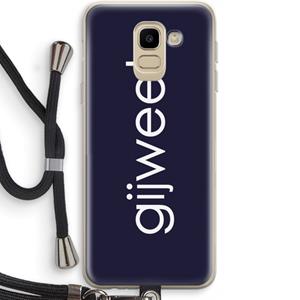CaseCompany Gijweet: Samsung Galaxy J6 (2018) Transparant Hoesje met koord