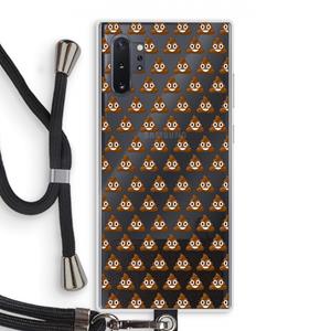 CaseCompany Poop emoji: Samsung Galaxy Note 10 Plus Transparant Hoesje met koord