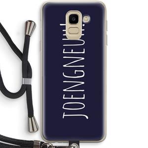CaseCompany Joengneuh!: Samsung Galaxy J6 (2018) Transparant Hoesje met koord