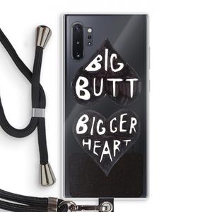 CaseCompany Big butt bigger heart: Samsung Galaxy Note 10 Plus Transparant Hoesje met koord