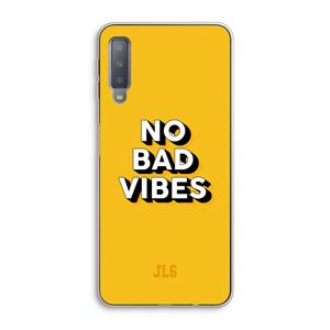CaseCompany No Bad Vibes: Samsung Galaxy A7 (2018) Transparant Hoesje