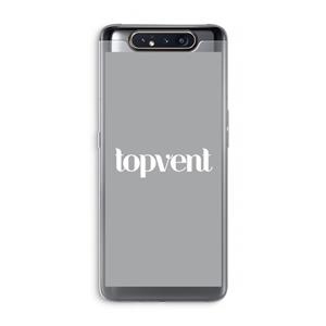 CaseCompany Topvent Grijs Wit: Samsung Galaxy A80 Transparant Hoesje