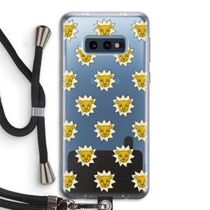 CaseCompany Leeuwenkoppen: Samsung Galaxy S10e Transparant Hoesje met koord