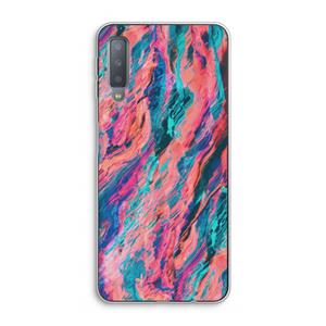 CaseCompany Electric Times: Samsung Galaxy A7 (2018) Transparant Hoesje
