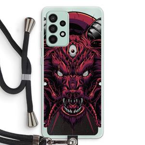 CaseCompany Hell Hound and Serpents: Samsung Galaxy A52s 5G Transparant Hoesje met koord