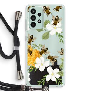 CaseCompany No flowers without bees: Samsung Galaxy A52s 5G Transparant Hoesje met koord