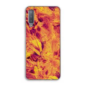 CaseCompany Eternal Fire: Samsung Galaxy A7 (2018) Transparant Hoesje