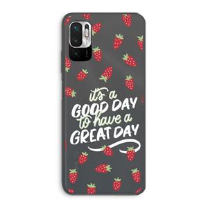 CaseCompany Don't forget to have a great day: Xiaomi Redmi Note 10 5G Transparant Hoesje